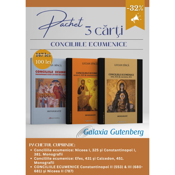 Pachet 3 cărţi - Conciliile ecumenice